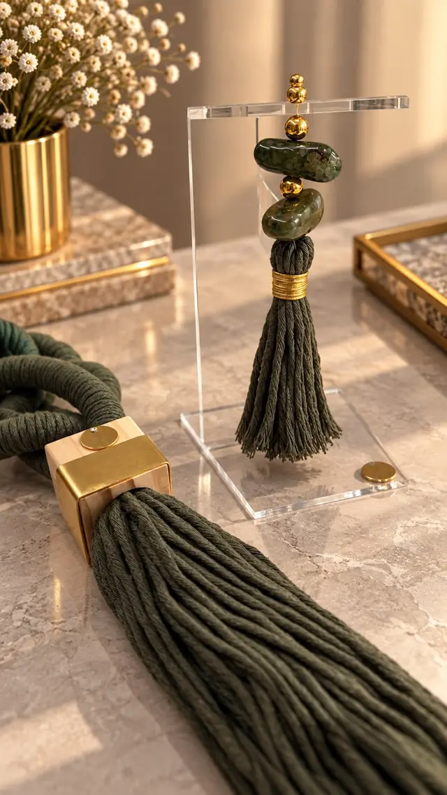 Colar Nó Verde Musgo