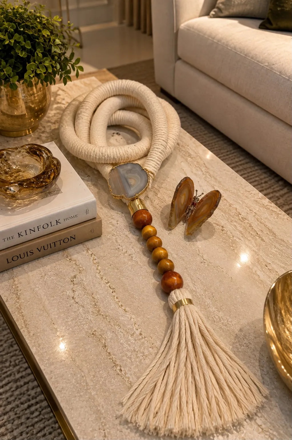 Colar Corda Espiral com Ágata